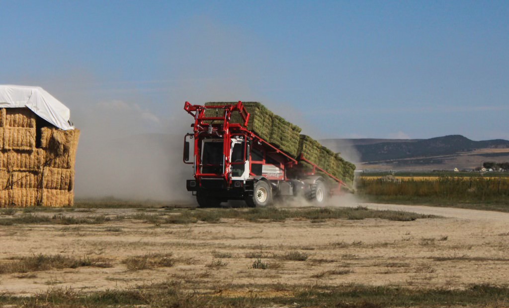 Deep Creek Alfalfa hay loading and transport